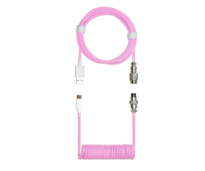 Kable do klawiatur Cooler Master Coiled Cable (Candy Magenta)